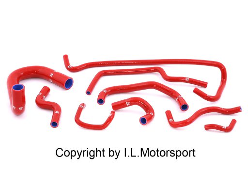 I.L.Motorsport Siliconen Slangen Set 9 Delig Rood